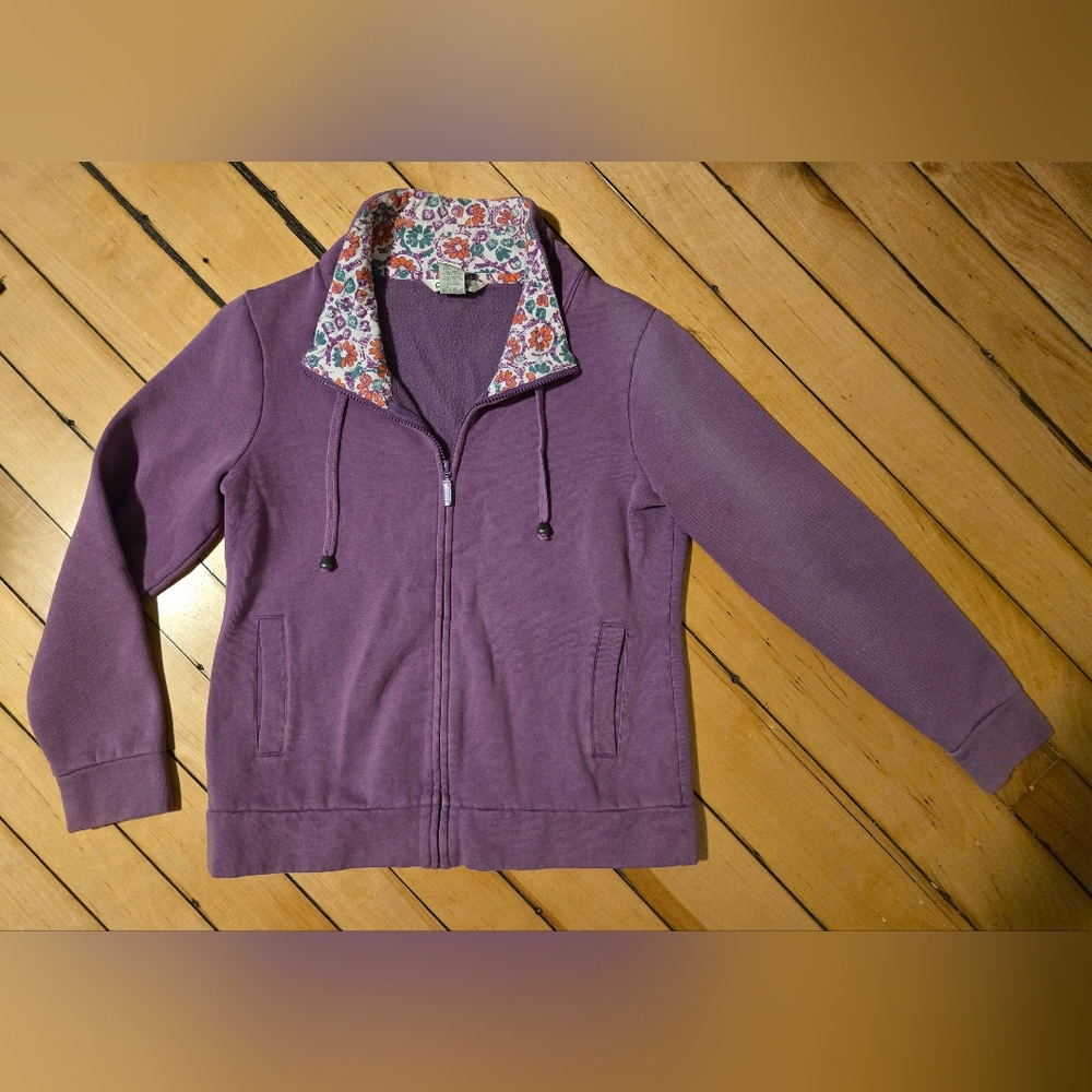 Orvis Purple Women's Full Zip Sweater, Small